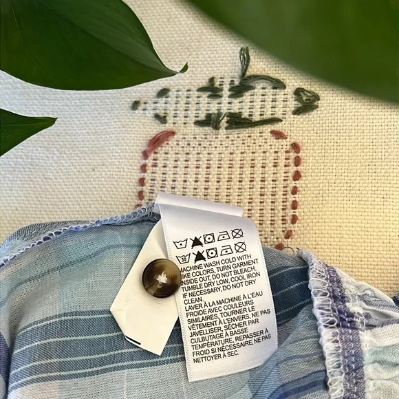 NEW Lucky Brand Women’s Plaid Front Button Down Peplum Ruffled Crop Tank, Size M - Picture 15 of 16